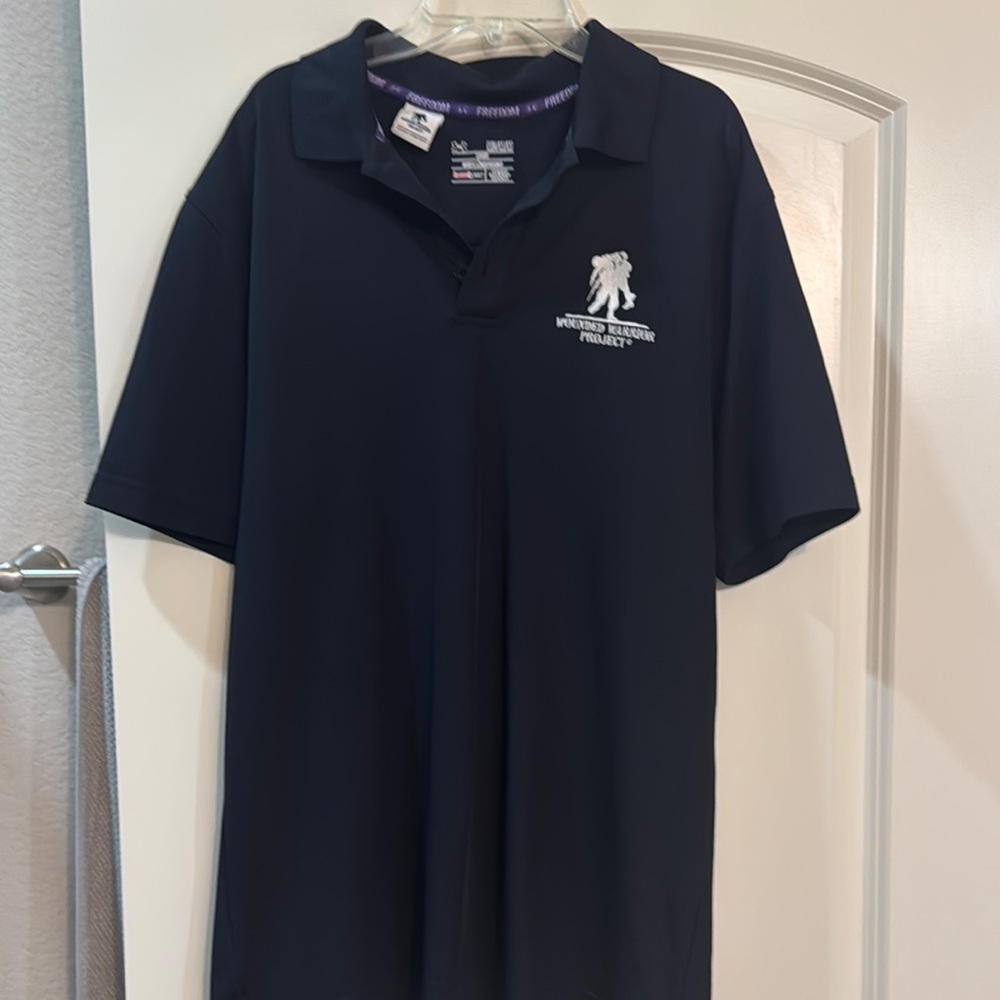 Under Armour Black Wounded Warrior Polo Shirt Short Sleeve